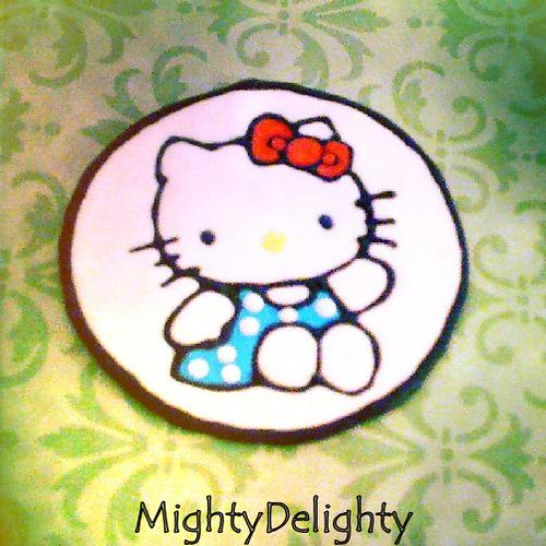 Hello Kitty Blue Dress Cupcake Sugar Topper