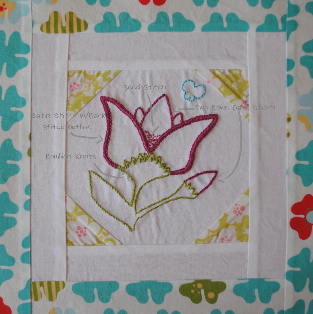 Embroidery 101: Block Eight Diagram