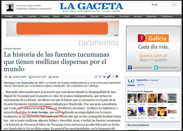 La Gaceta Sept 2011 Spanish cropped