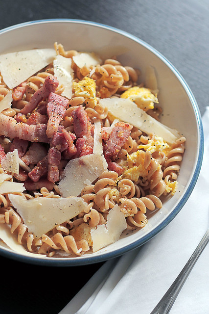 Pancetta, Parmigiano Cheese and Eggs Pasta