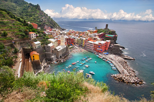 'Colorful Coastline', Italy, West Coast, Cinque Terre, Vernazza Port City