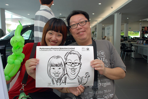 Caricature live sketching for Performance Premium Selection first year anniversary - day 3 - 21