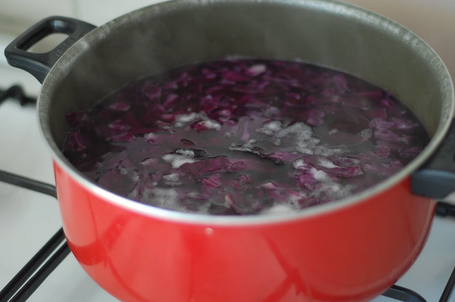 boiling cabbage