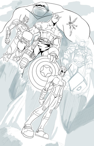 011 The Avengers Team WIP 2 by Sean-Loco-ODonnell 2011 by Sean-Loco-ODonnell
