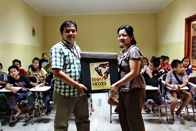 YCAB's House of Learning and Development receive the symbolized shoes donation
