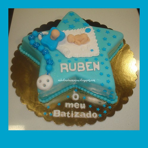 Bolo Batizado do  Ruben by Osbolosdasmanas