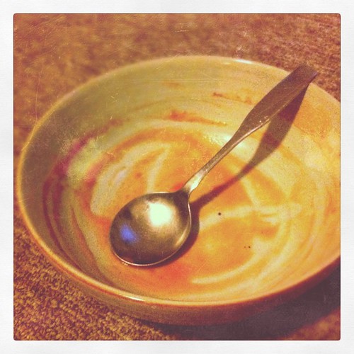 Tomato soup; too delicious to photograph before it disappears.