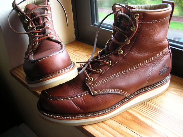 Thorogood Moctoes modified/resoled 