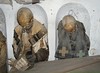 Jedediah Gainer,  Priests Praying, Digital Colour Photograph, The Capuchin Catacombs of Palermo