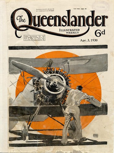 Illustrated front cover from The Queenslander, April 3, 1930