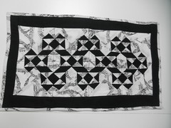 B/W Music Wall Hanging Quilt, IC38