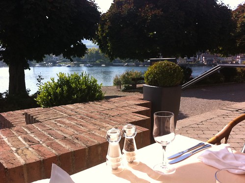 View during lunch in Stein am Rhein, Switzerland