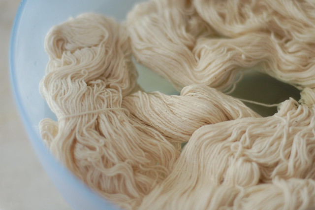 soaking yarn