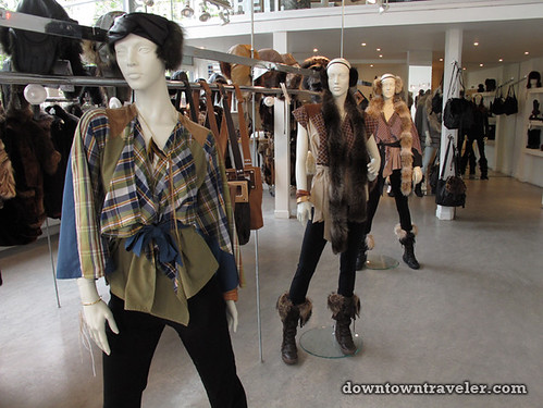 Harricana fur designs in Montreal store