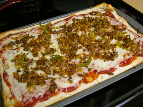 hoagie leftovers made into pizza