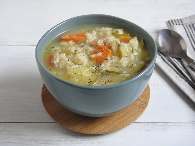 Rice and vegetable soup