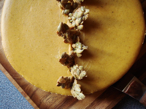 Spiced Pumpkin Cheesecake with Candied Pepitas