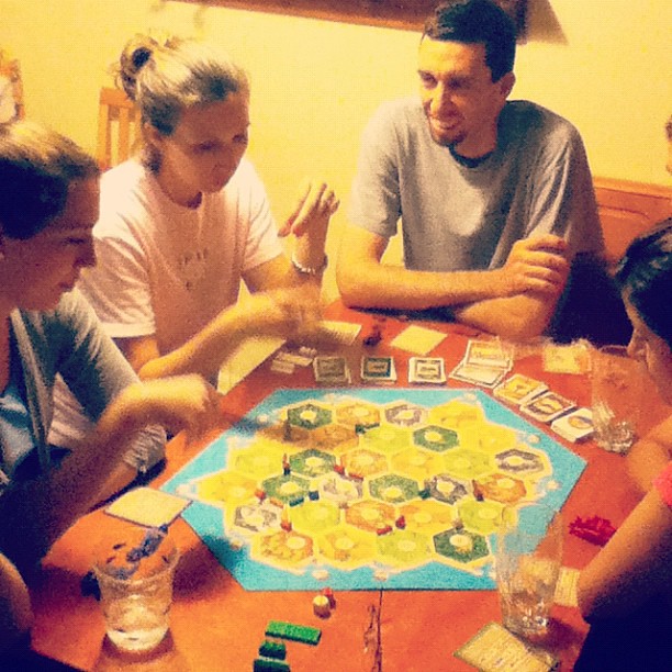 Late night Settlers matches...#weekendfun