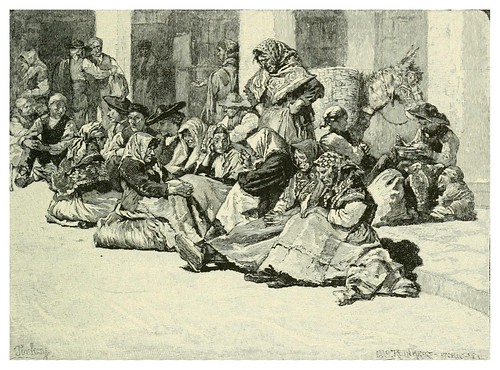 009-Campesinos en la plaza del mercado-Spanish vistas-1883- George Parsons Lathrop