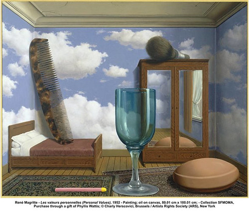 René Magritte - Les valeurs personnelles (Personal Values), 1952 by artimageslibrary