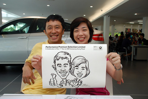 Caricature live sketching for Performance Premium Selection first year anniversary - day 3 - 27