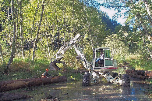 Before - Work such as this improves water quality and creates high-quality fish habitat for streams such as Oregon’s Sucker Creek.