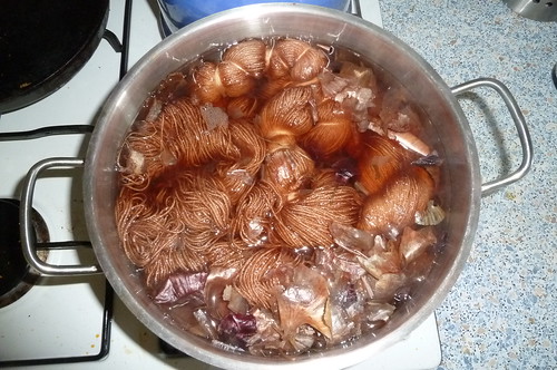 dyeing with onion skins