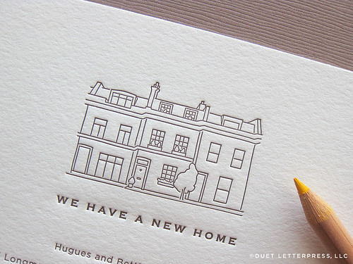 london home sketch moving announcement