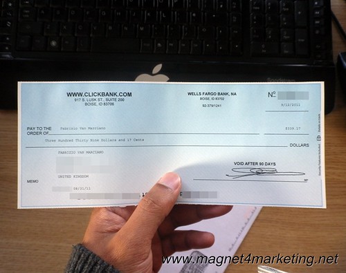First Clickbank Check