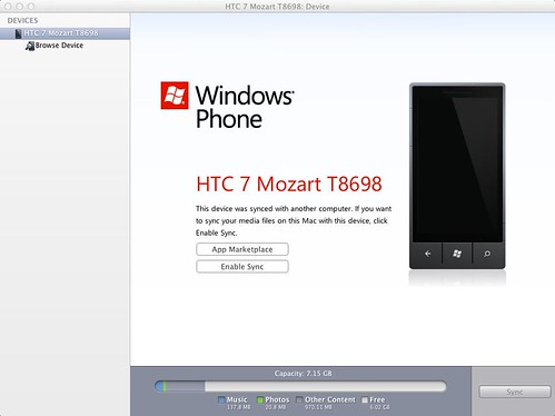 Windows Phone 7 Connector for Mac