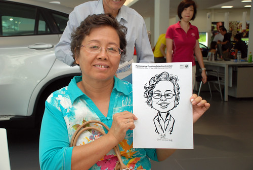 Caricature live sketching for Performance Premium Selection first year anniversary - day 3 - 26