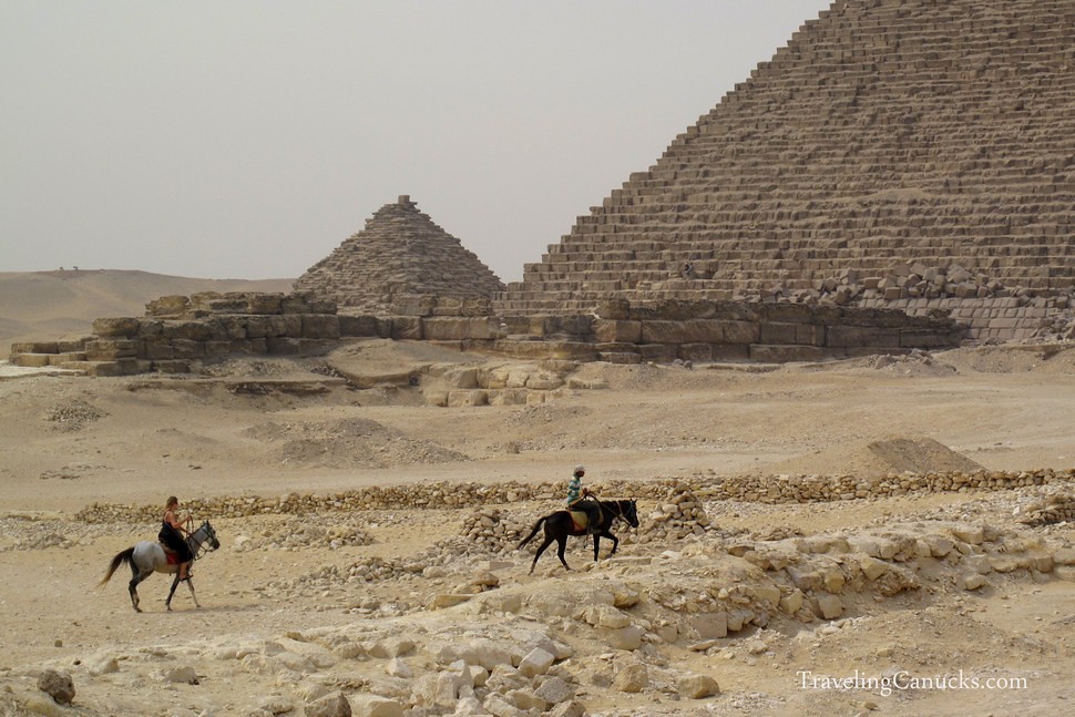 Horseback riding at the Pyramids