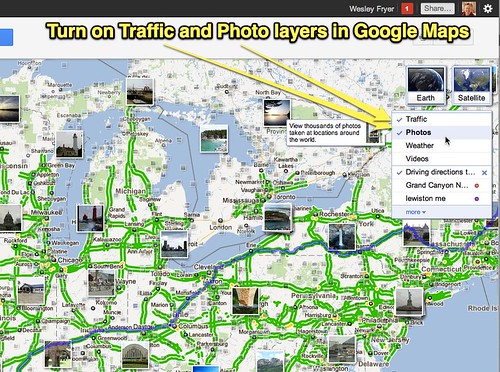 Google Maps: Traffic and Photos