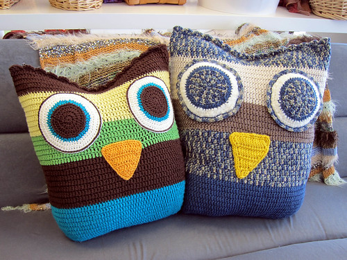 soft owl pillows