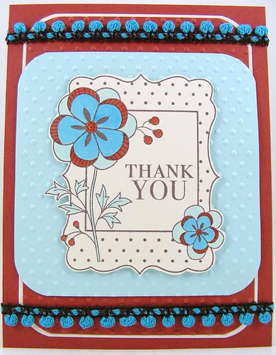 Blue Rust Thank You Card