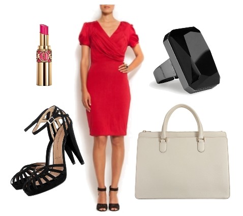 red dress for work outfit2