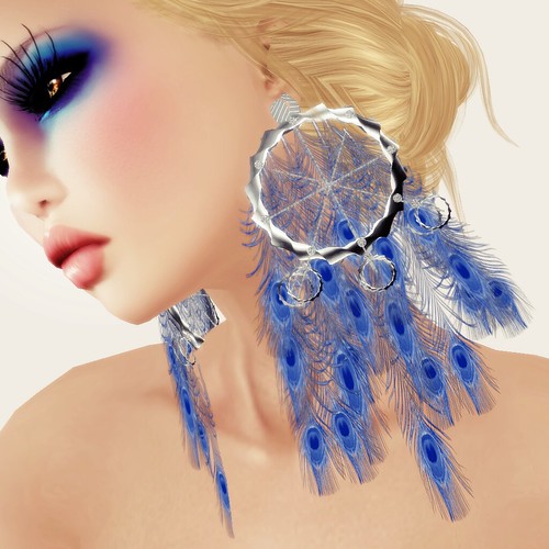 A&A Fashion Earrings Peacock - blue