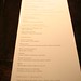 Jose Andres The Bazaar - the front side of DineLA menu