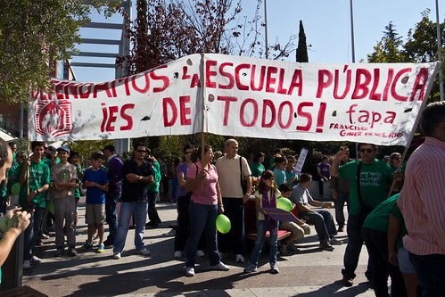Manifestación contra los recortes en la educación pública