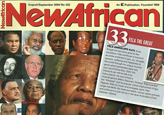 Fela Kuti in New African magazine 100 greatest...