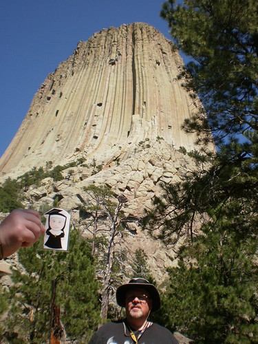 Flat Catherine with a MMC alum (Steve M. '81) in front of Devil's Tower, WY