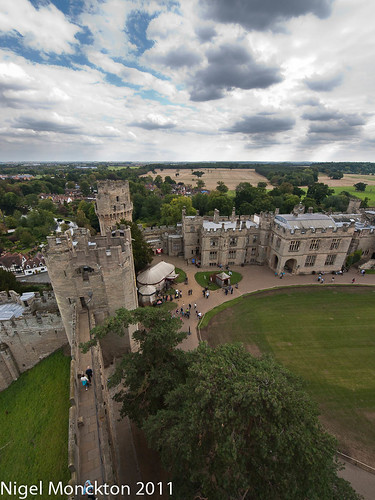 Looking down on the main gate - Warwick Castle