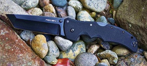 Cold Steel Recon 1 Tanto 4" Combo Blade, G10 Handles