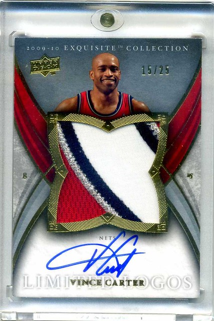 09-10 Exquisite Collection VINCE CARTER  Auto Patch Jersey Number 2-1