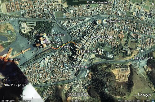 Foto satelital de Aparecida SP