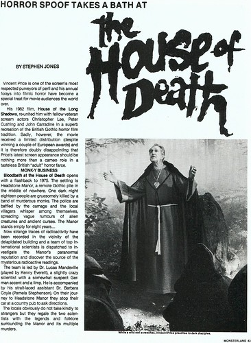 The House of Death Page One