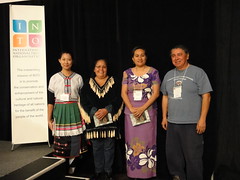 來自斐濟, 加拿大以及台灣的代表，齊聚國際國民信託年會，分享原住民在傳承文化 與保存文化與自然資產的經驗
