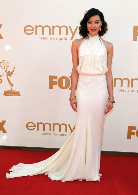 Actress Aubrey Plaza arrives to the 63rd Primetime Emmy Awards