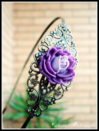 Bandolete " Purple rose" by kideias - Artesanato