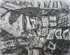 Jedediah Gainer, Mercado de Sonora, Trance Drawing Thre, Charcoal and Chalk on Paper, 36 x 28 cm